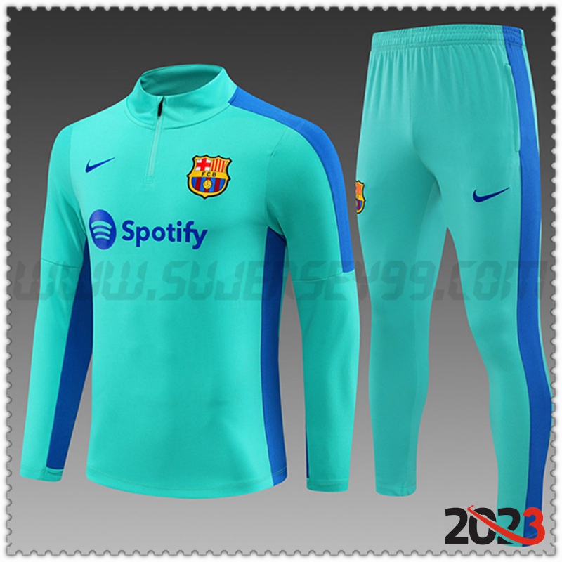 Chandal Futbol FC Barcellona Ninos Verde 2023 2024