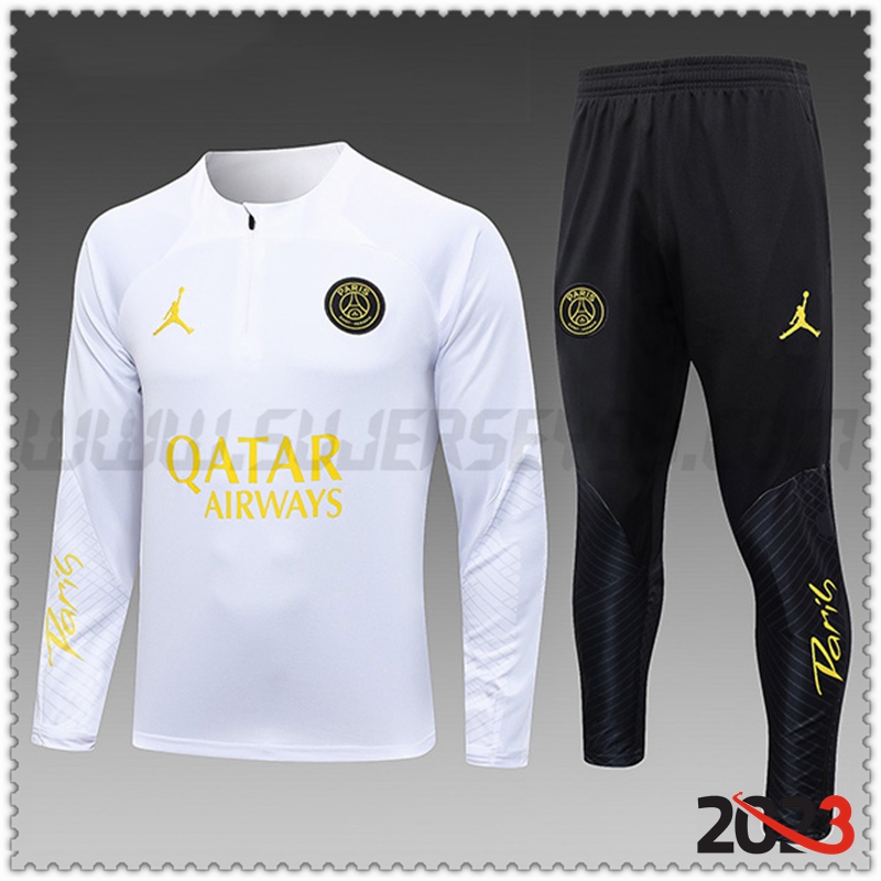 Chandal Futbol PSG Jordan Ninos Blanco 2023 2024