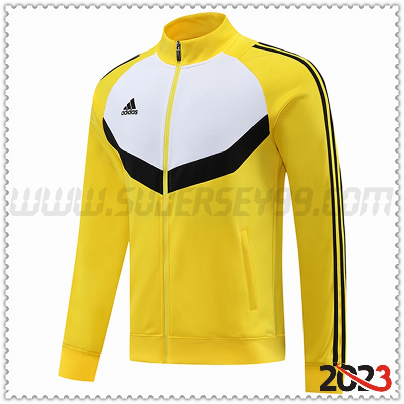 Chaquetas Futbol Adidas Blanco/Amarillo 2023 2024