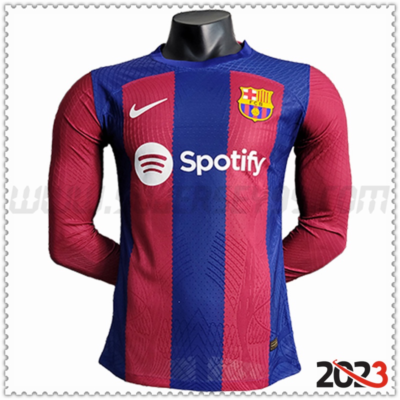 Primera Camiseta Futbol FC Barcelona Manga larga 2023 2024