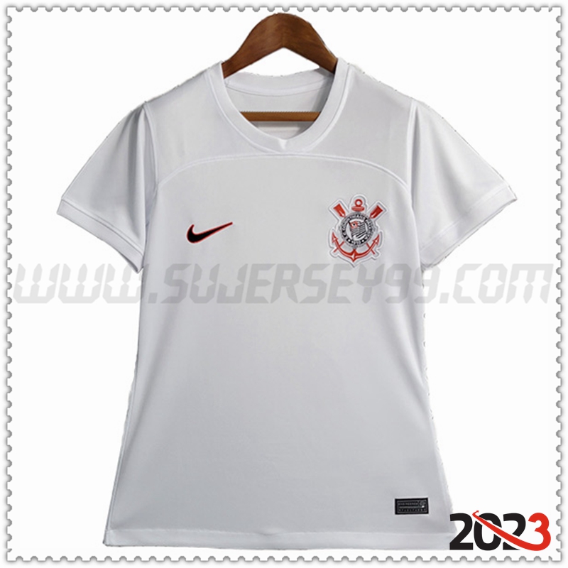 Primera Camiseta Futbol Corinthians Mujer 2023 2024