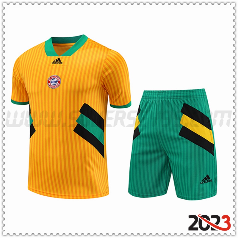 Camiseta Entrenamiento + Cortos Bayern Munich Amarillo 2023 2024 -02