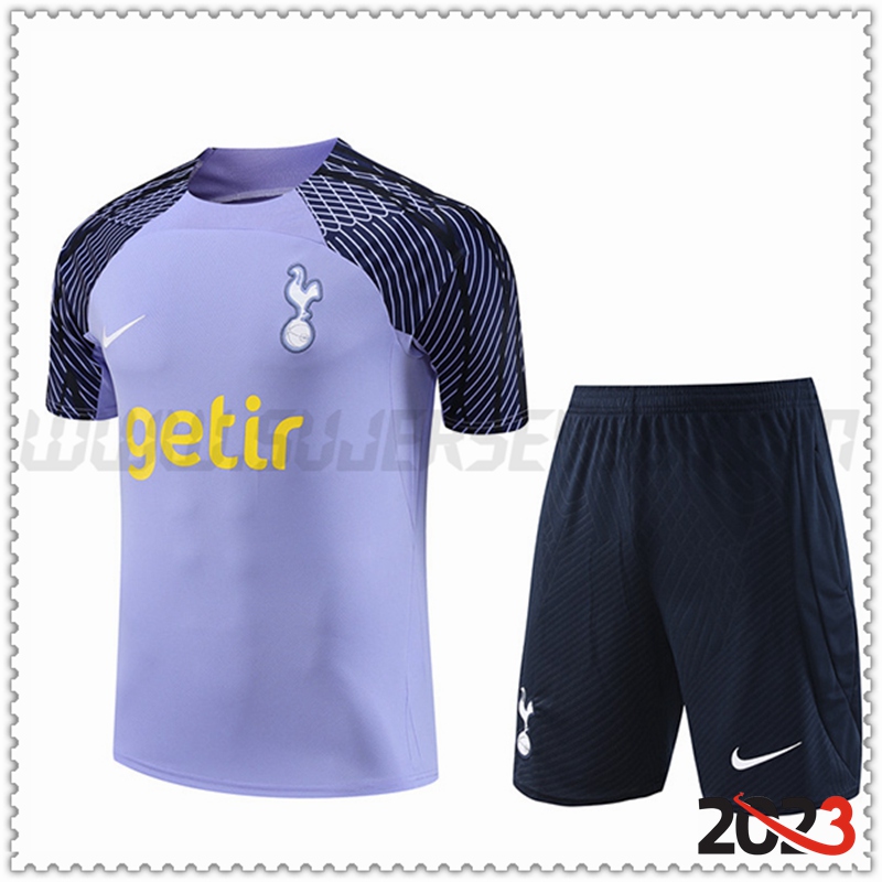 Camiseta Entrenamiento + Cortos Tottenham Hotspurs Violeta 2023 2024