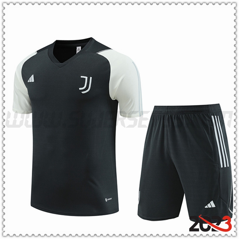 Camiseta Entrenamiento + Cortos Juventus Gris Oscuro 2023 2024