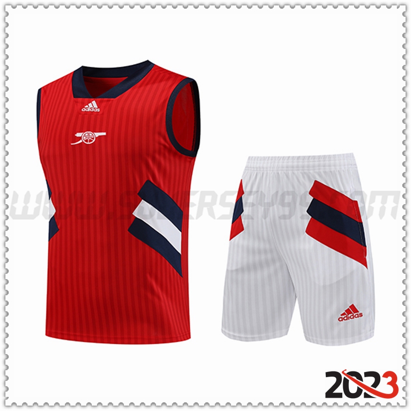 Camiseta Entrenamiento sin mangas + Cortos Arsenal Rojo 2023 2024