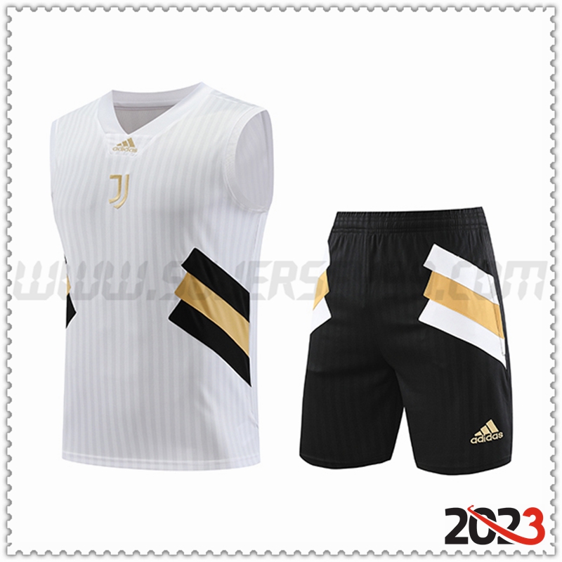 Camiseta Entrenamiento sin mangas + Cortos Juventus Blanco 2023 2024