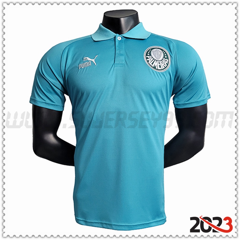 Camiseta Polo Palmeiras Azul Claro 2023 2024