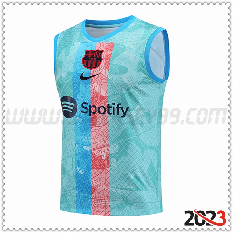 Chalecos De Futbol FC Barcelona Azul Claro 2023 2024