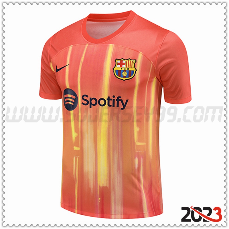 Camiseta Entrenamiento FC Barcelona Naranja 2023 2024