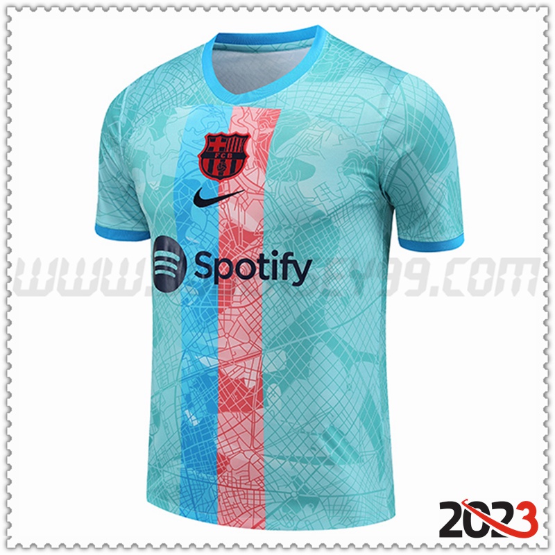 Camiseta Entrenamiento FC Barcelona Azul Claro 2023 2024