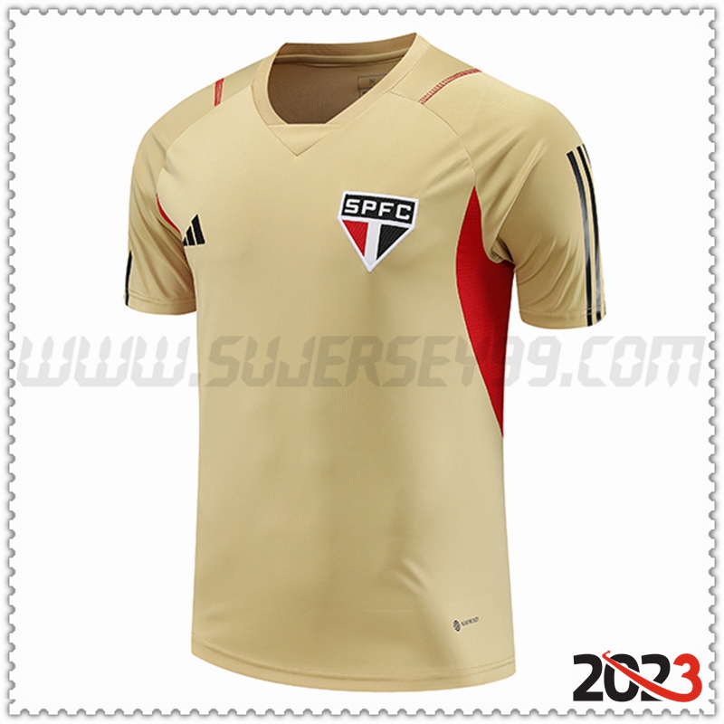 Camiseta Entrenamiento Sao Paulo FC Marrón 2023 2024 -02