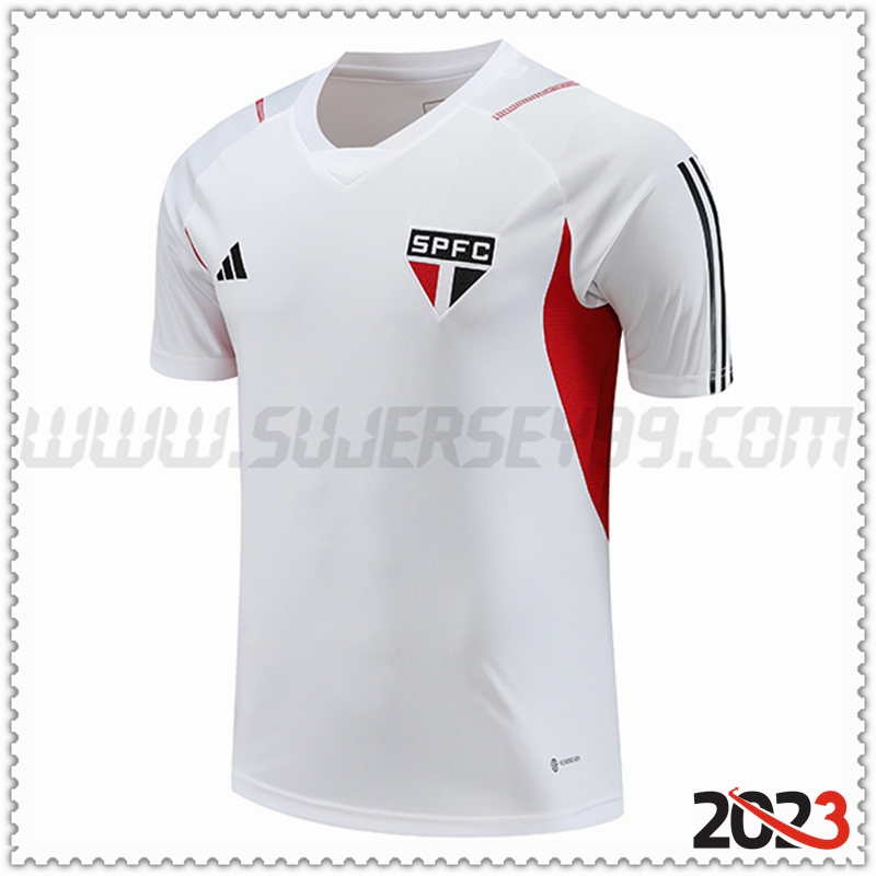 Camiseta Entrenamiento Sao Paulo FC Blanco 2023 2024 -02