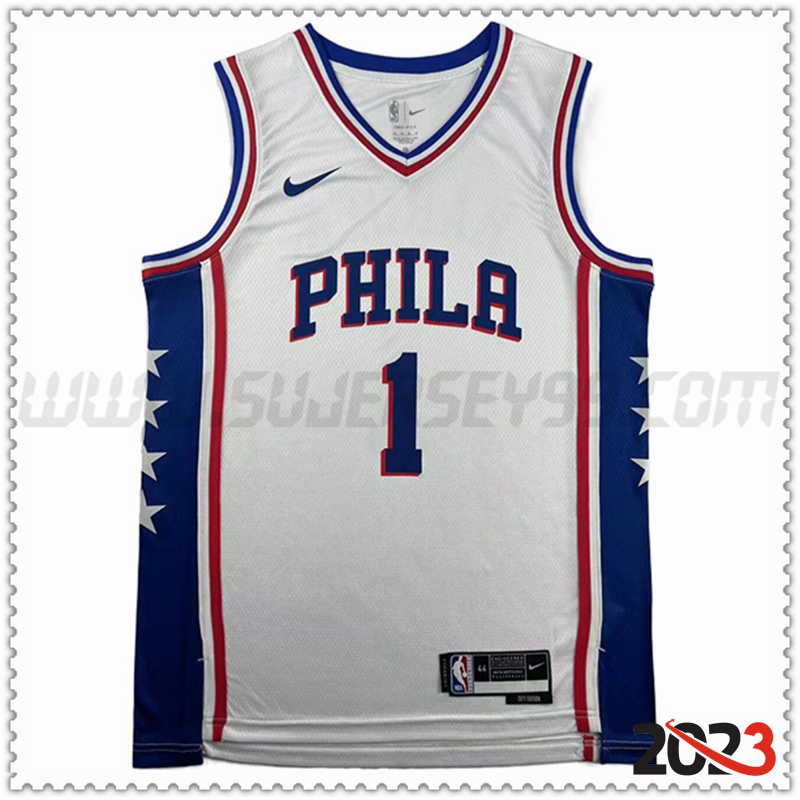 Camisetas Philadelphia 76ers (HARDEN #1) 2023/24 Blanco