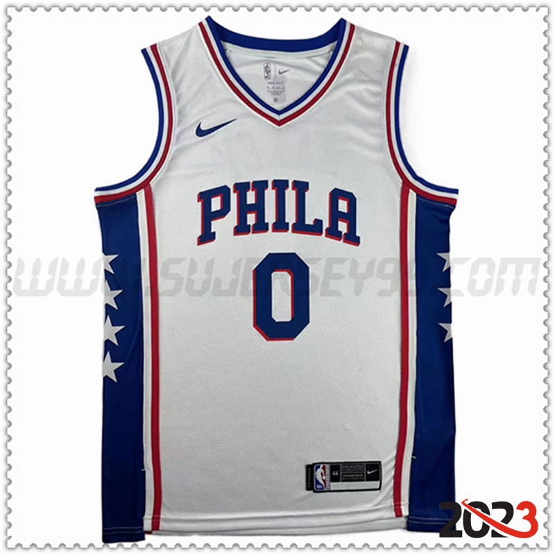 Camisetas Philadelphia 76ers (MAXEY #0) 2023/24 Blanco