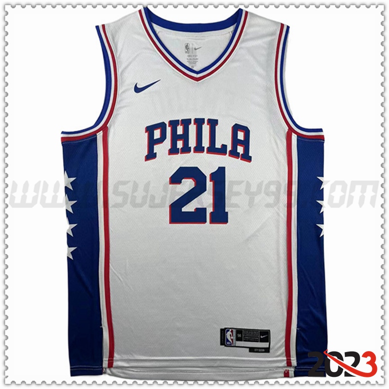 Camisetas Philadelphia 76ers (EMRIID #21) 2023/24 Blanco