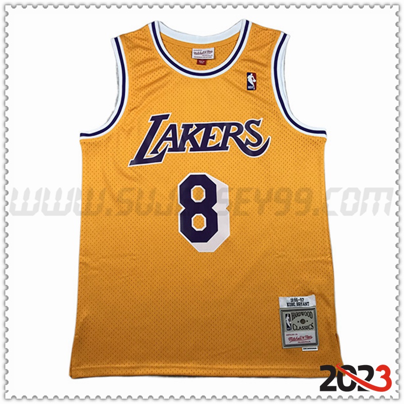 Camisetas Los Angeles Lakers (BRYANL #8) 2023/24 Amarillo