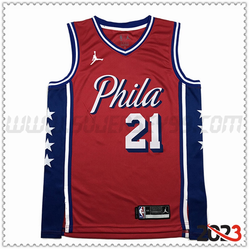 Camisetas Philadelphia 76ers (EMBIID #21) 2023/24 Rojo