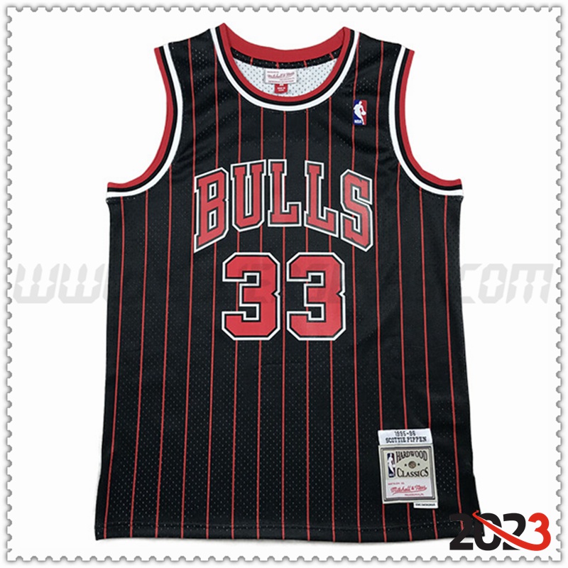 Camisetas Chicago Bulls (PIPPEN #33) 2023/24 Negro/Rojo