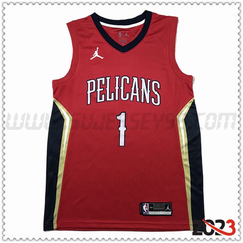 Camisetas New Orleans Pelicans (WILLIAMSON #1) 2023/24 Rojo