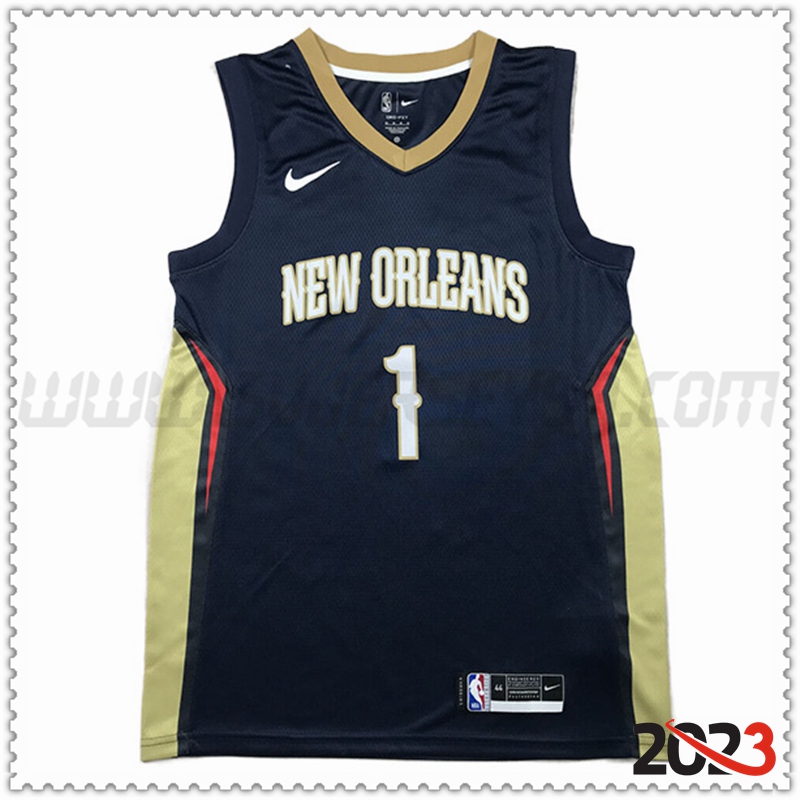 Camisetas New Orleans Pelicans (WILLIAMSON #1) 2023/24 Negro