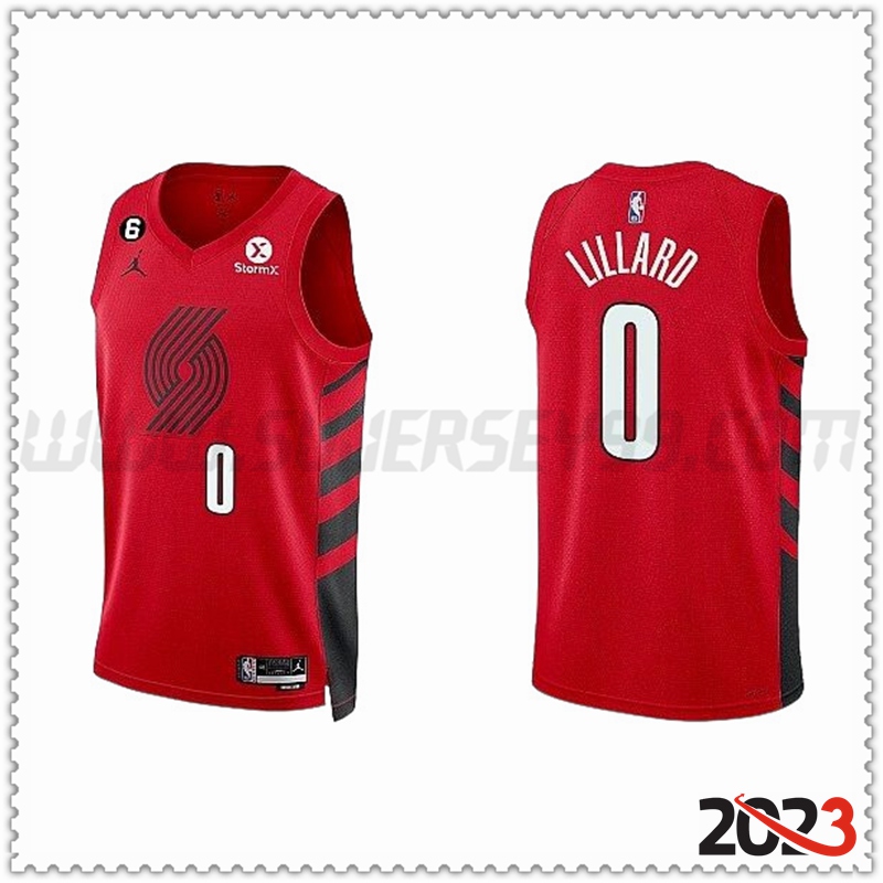 Camisetas Portland Trail Blazers (LILLAED #0) 2023/24 Rojo