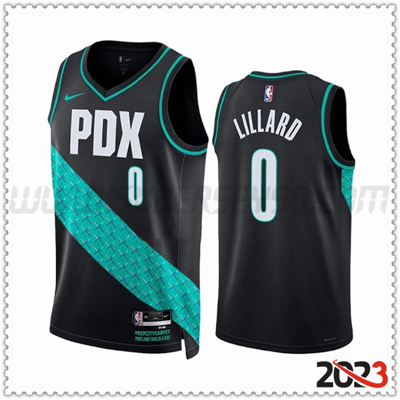 Camisetas Portland Trail Blazers (LILLAED #0) 2023/24 Negro