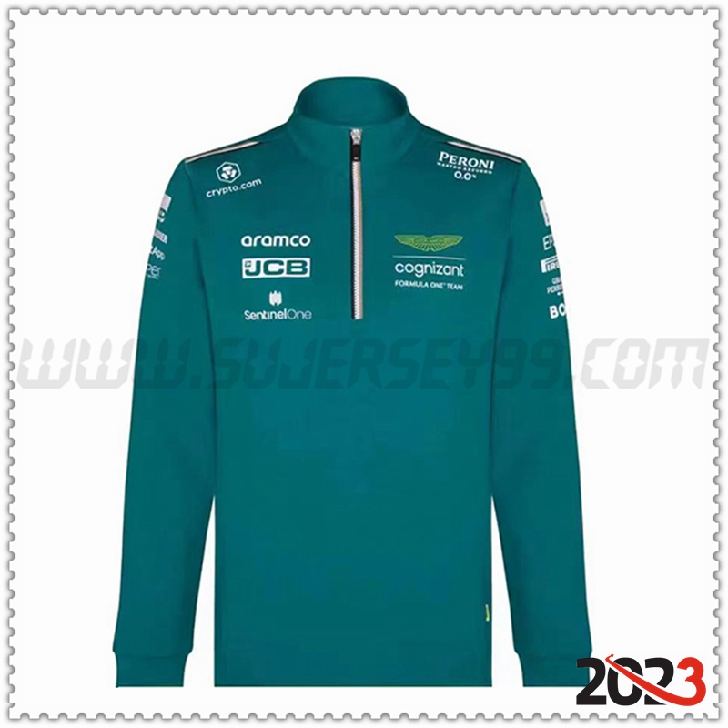 Sudadera F1 Aston Martin Team Verde 2023