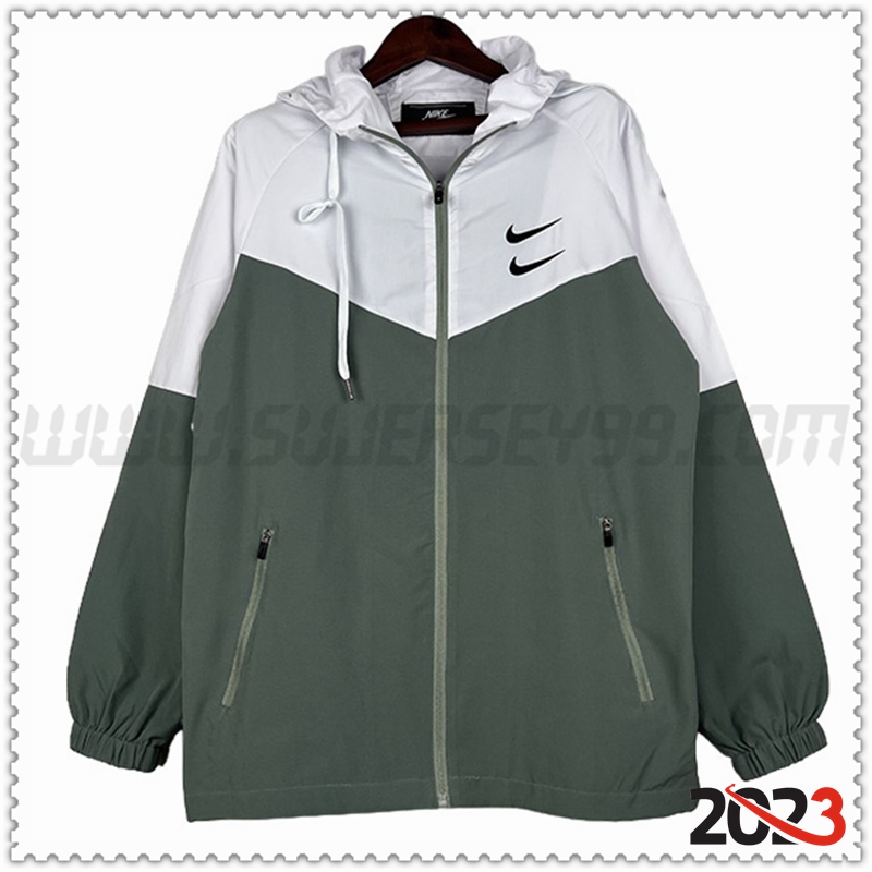 Rompevientos Nike Verde/Blanco 2023 2024