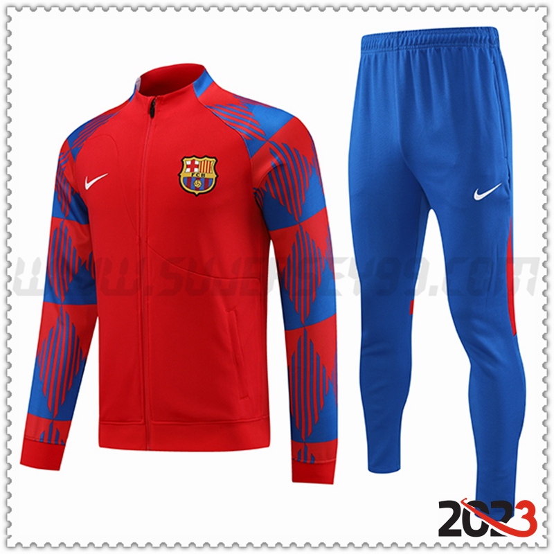 Chaqueta Chandal Futbol FC Barcelona Rojo 2023 2024