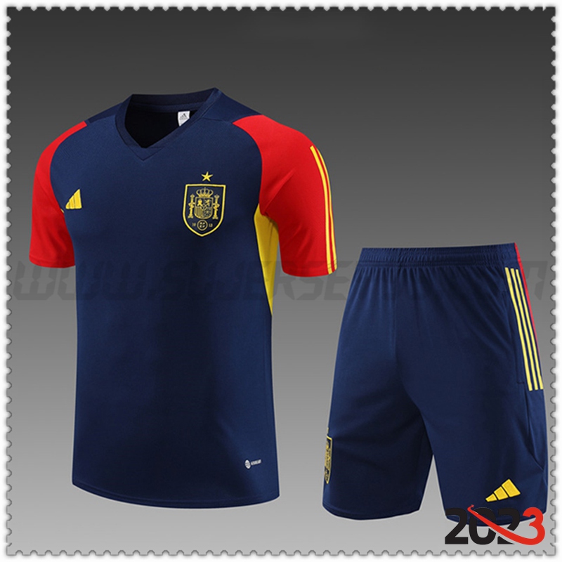 Camiseta Entrenamiento + Cortos España Ninos Azul marino 2023 2024
