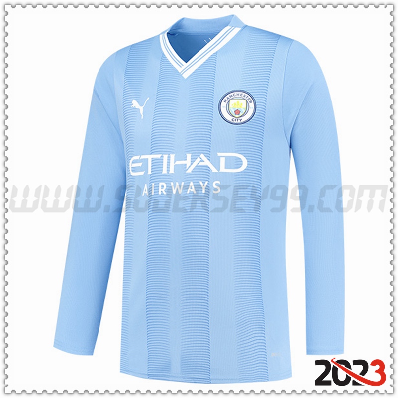 Primera Nuevo Camiseta Manchester City Manga larga 2023 2024