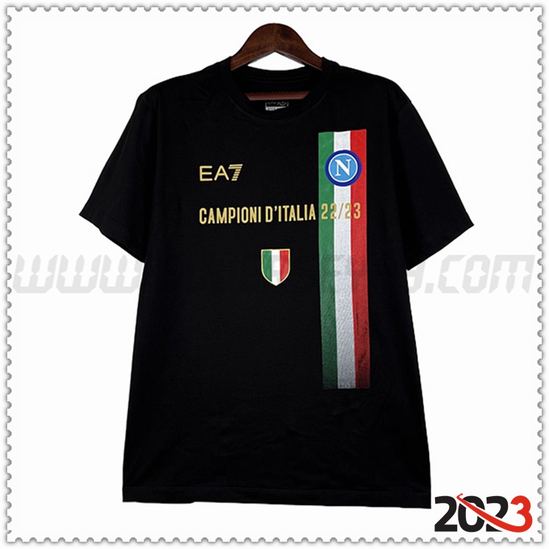 Camiseta Entrenamiento SSC Napoles Negro Campeones Italianos 2022/2023