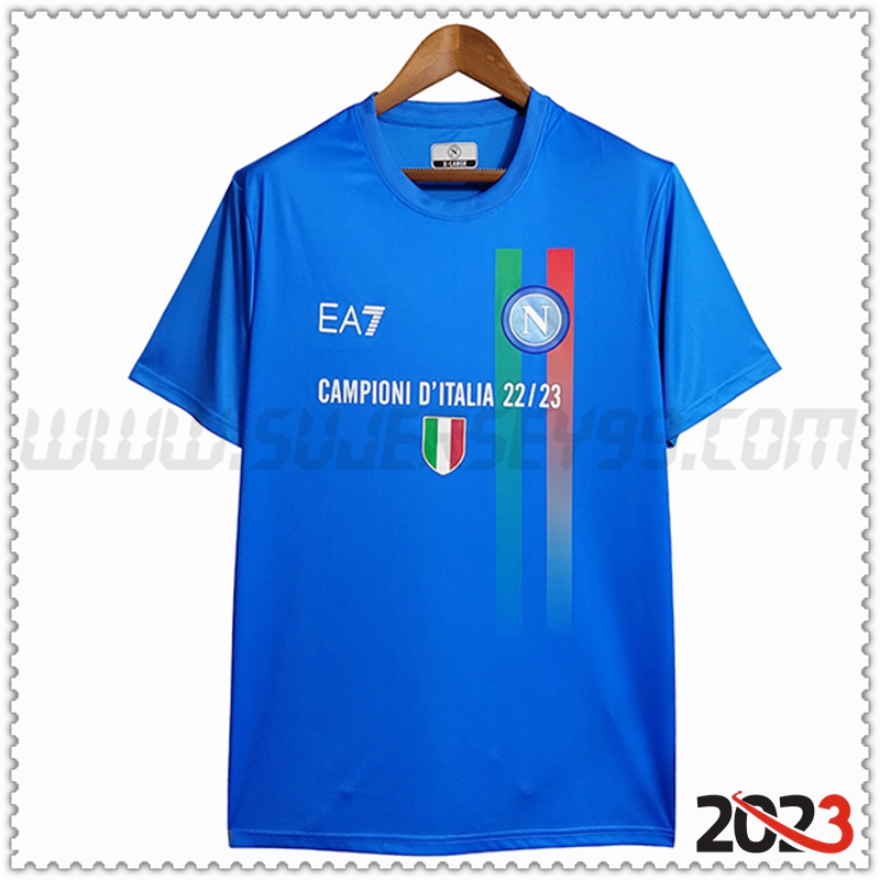 Camiseta Entrenamiento SSC Napoles Azul Campeones Italianos 2022/2023