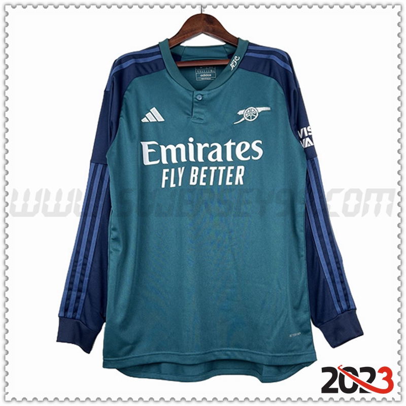 Terza Camiseta Futbol Arsenal Manga larga 2023 2024