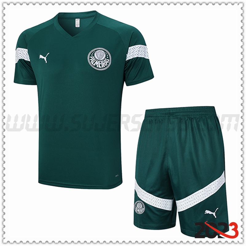 Camiseta Entrenamiento + Cortos Palmeiras Verde 2023 2024 -02