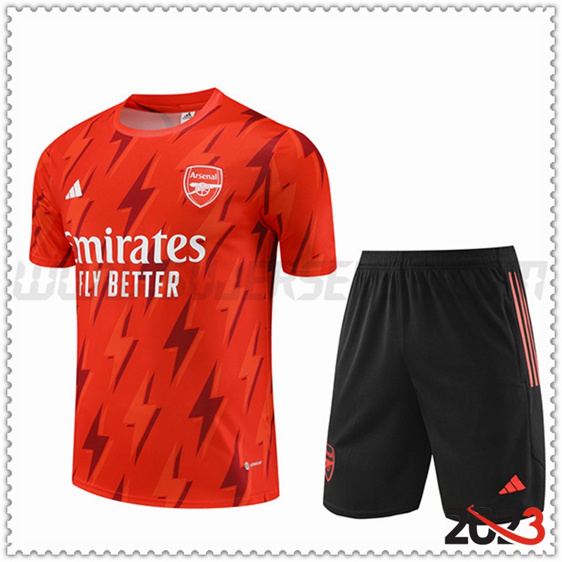 Camiseta Entrenamiento + Cortos Arsenal Naranja 2023 2024