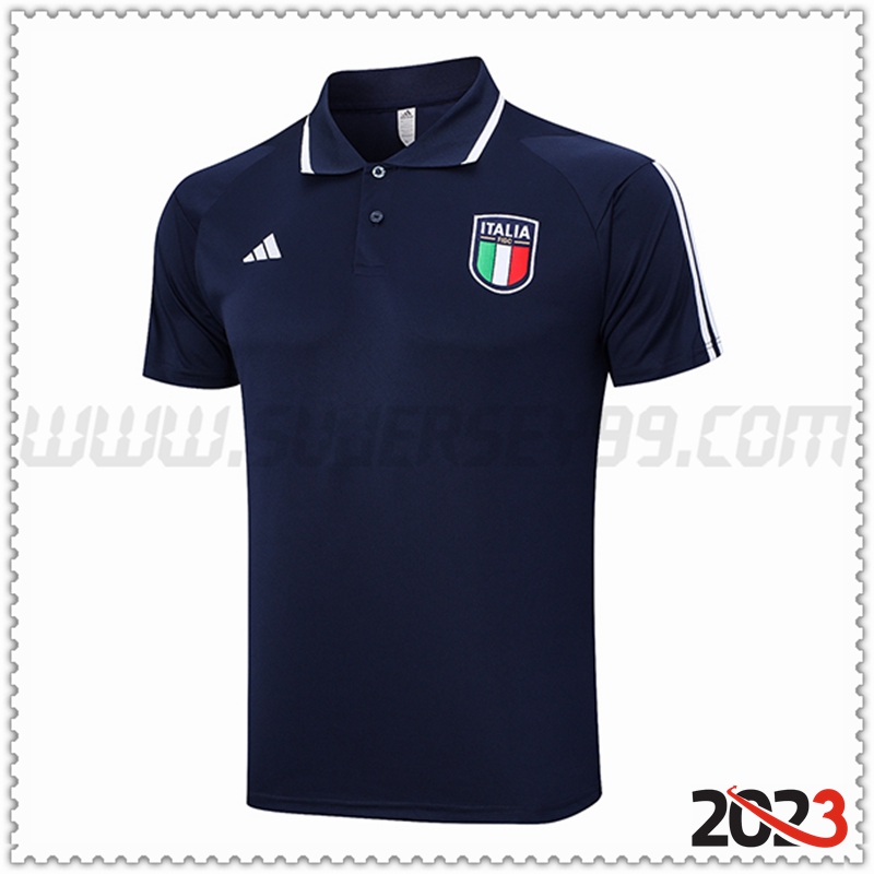 Camiseta Polo Italia Azul marino 2023 2024 -04