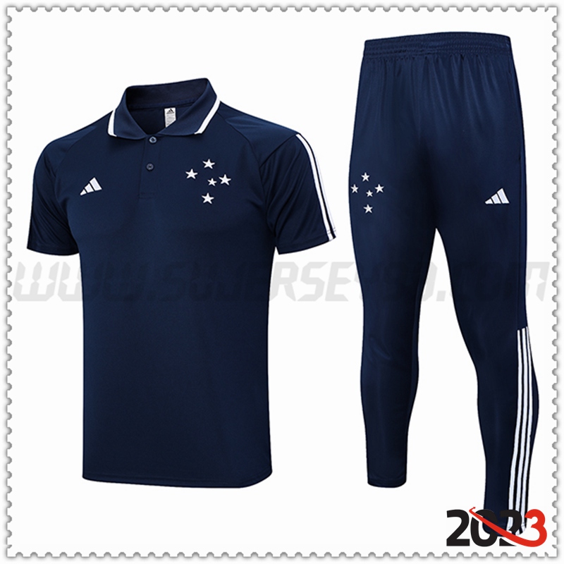 Camiseta Polo Cruzeiro Azul marino 2023 2024