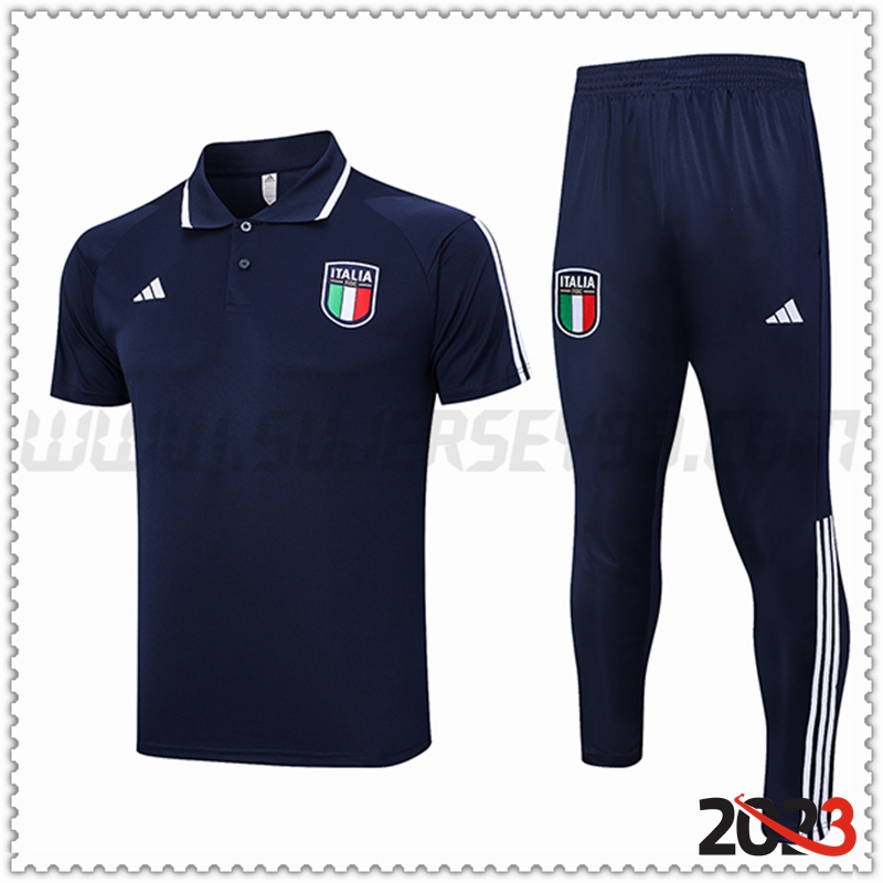 Camiseta Polo Italia Azul marino 2023 2024 -02