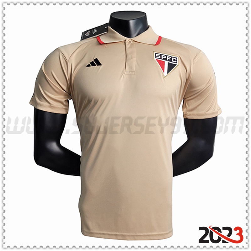 Camiseta Polo Sao Paulo FC Marrón 2023 2024