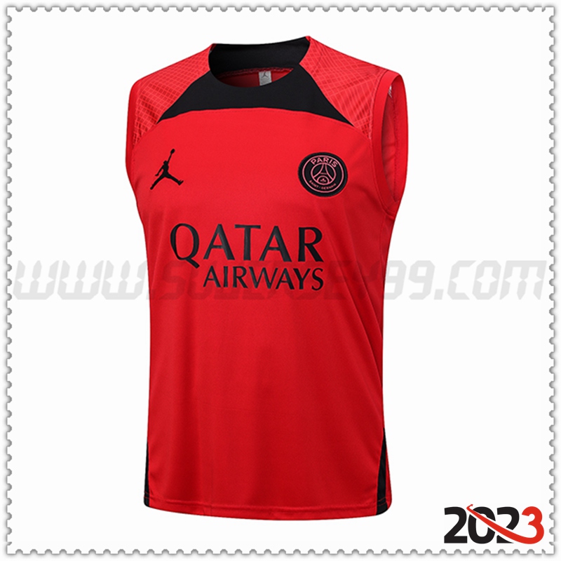 Chalecos De Futbol Jordan PSG Rojo 2023 2024