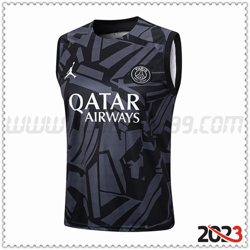 Chalecos De Futbol Jordan PSG Negro/Gris 2023 2024