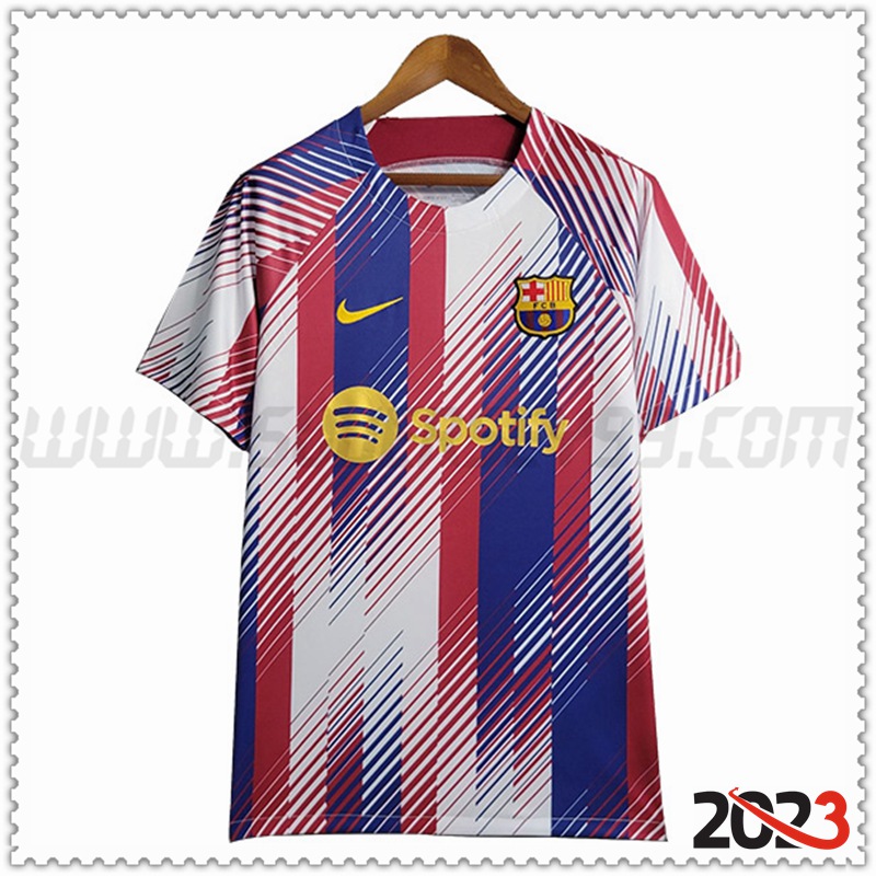 Camiseta Entrenamiento FC Barcelona Rojo/Azul/Blanco 2023 2024 -02