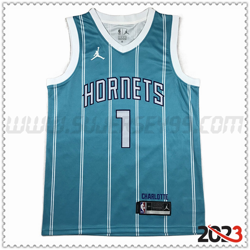 Camisetas Charlotte Hornets (BALL #1) 2023/24 Azul Claro