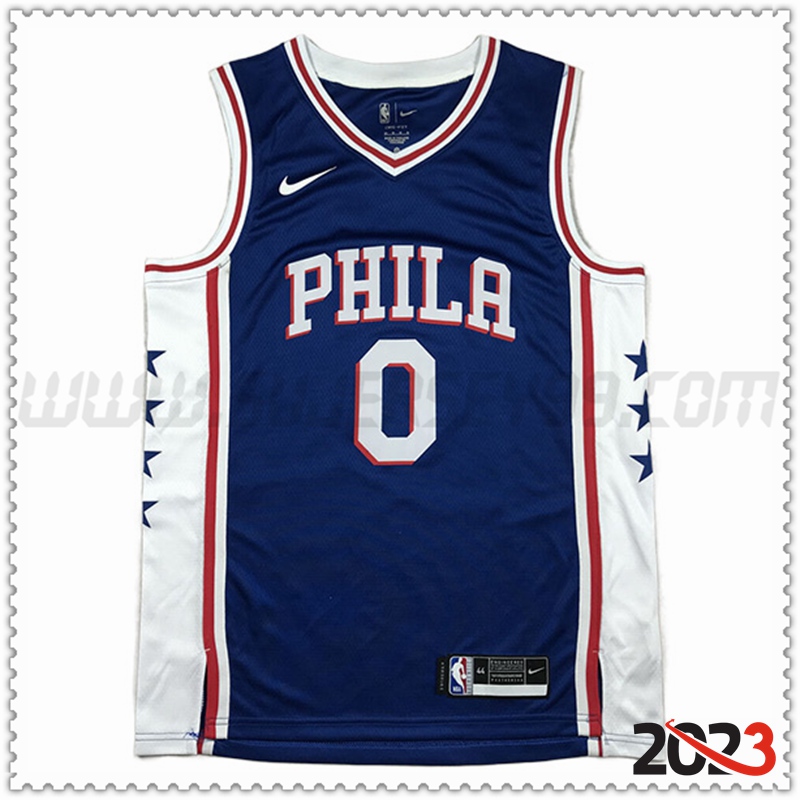 Camisetas Philadelphia 76ers (MAXEY #0) 2023/24 Azul