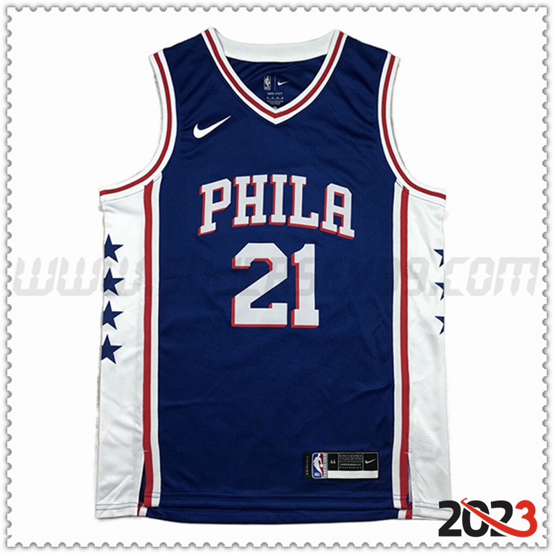 Camisetas Philadelphia 76ers (EMBIID #3) 2023/24 Azul