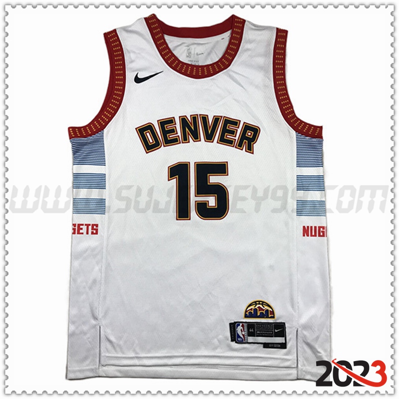 Camisetas Denver Nuggets (JOKIC #15) 2023/24 Blanco