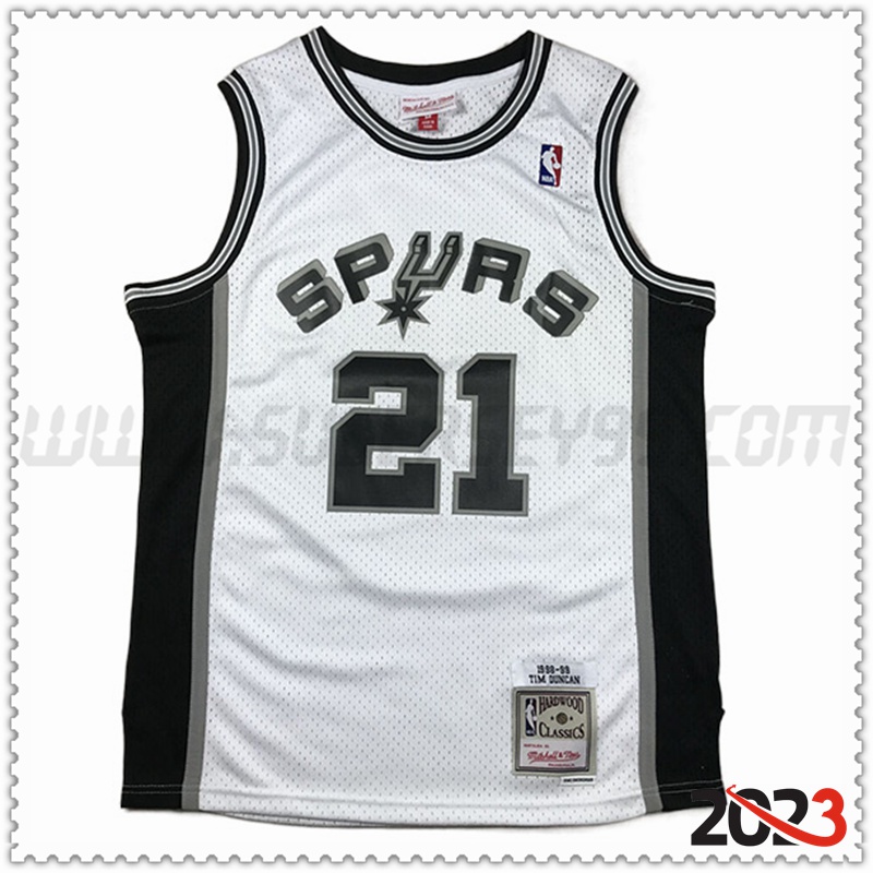 Camisetas San Antonio Spurs (DUNCAN #21) 2023/24 Blanco