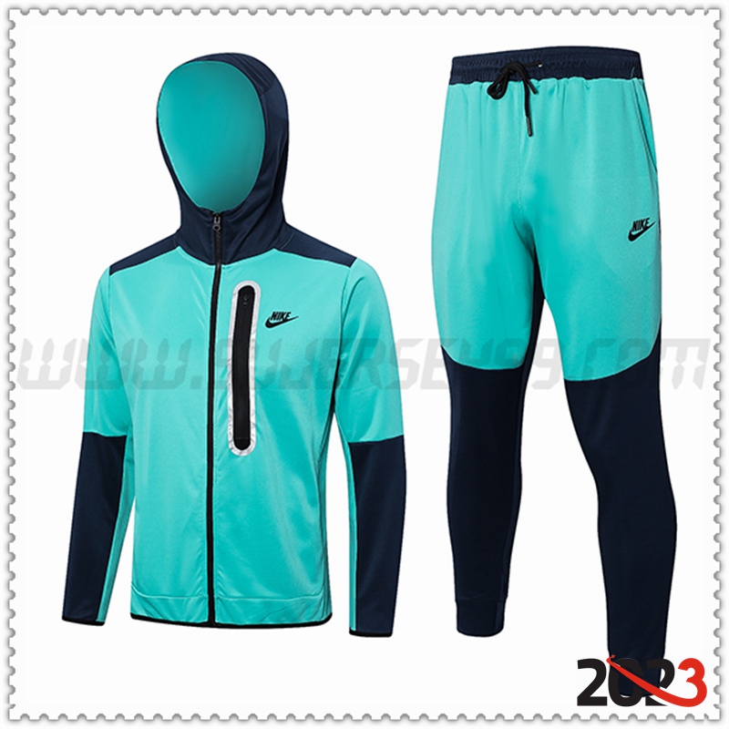 Rompevientos Con Capucha Chandal Futbol Nike Verde 2023 2024