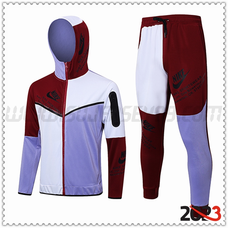 Rompevientos Con Capucha Chandal Futbol Nike Violeta 2023 2024